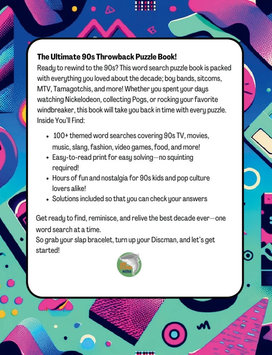 The 1990s Word Search Book – 100 Large Print Puzzles for Adults, Seniors & Teens | Retro 90s Puzzle Book