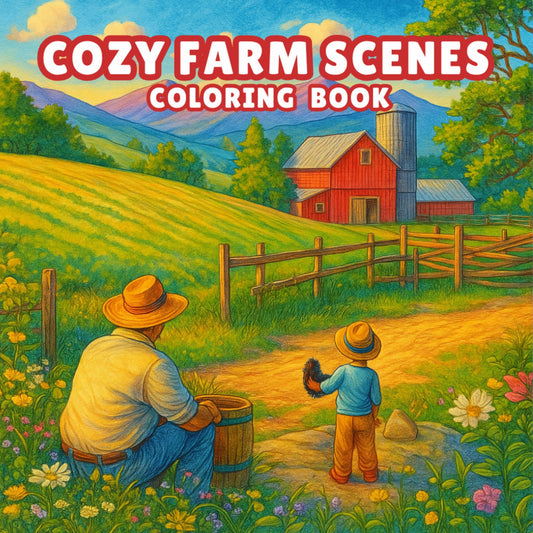 Cozy Farm Scenes – A Relaxing Coloring Book for Nature Lovers & Slow Living Souls