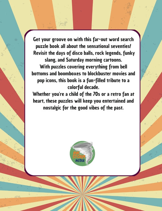 The 1970s Word Search Book – 100 Large Print Puzzles for Adults, Seniors & Teens | Retro 70s Puzzle Book