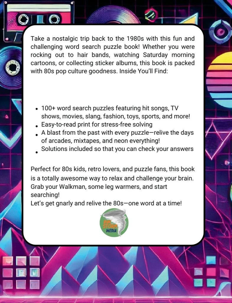 The 1980s Word Search Book – 100 Large Print Puzzles for Adults, Seniors & Teens | Retro 80s Puzzle Book